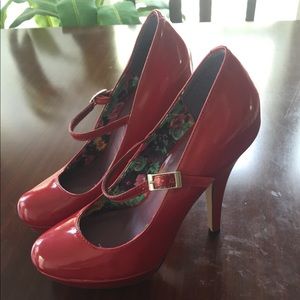 Madden Girl Red Patent Leather Mary Jane’s